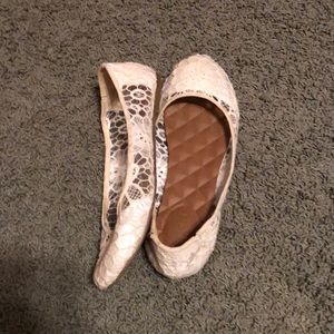 cream colored flats